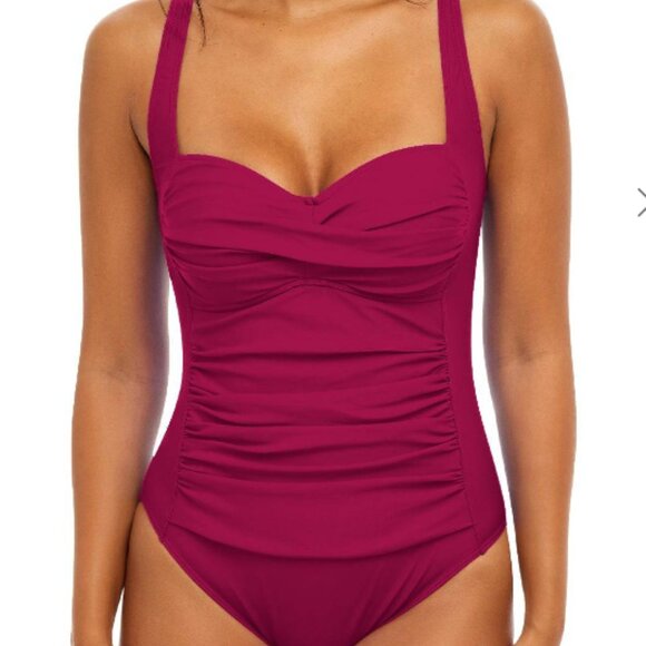 NWT H2OH!‎ Ruched One Piece Colours Out of this World Swimsuit Women XXL - Picture 9 of 10